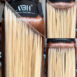 Double-Ended, Fold-Free Feather Hair Weft FULL CUTICLE VIRGIN REMY HAIR
